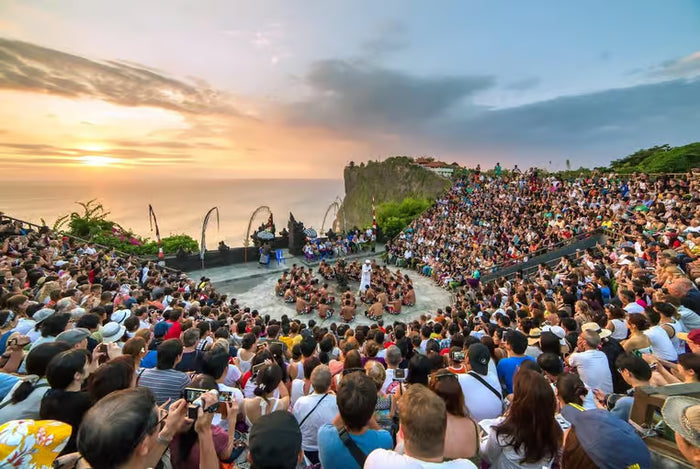 Bali: Kecak Fire Dance Show i bilet wstępu do świątyni Uluwatu