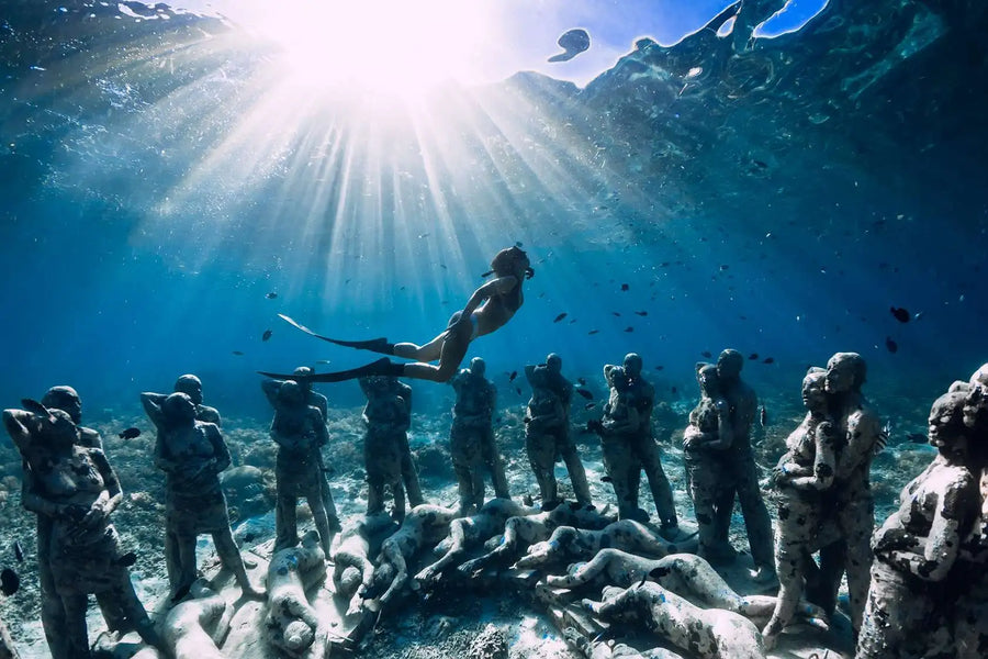 Gili Trawangan: snorkeling z żółwiami i podwodnymi rzeźbami